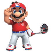 Mario in Mario Golf Super Rush.