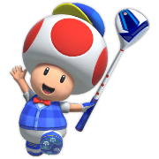 Toad in Mario Golf Super Rush.