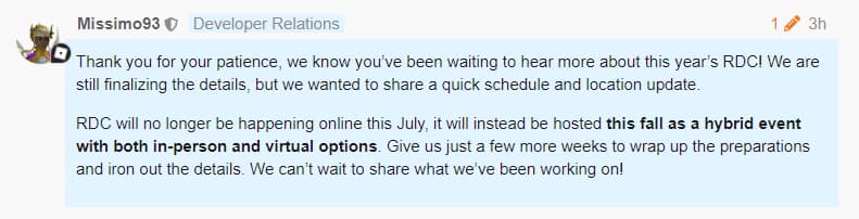 Roblox Developers Conference Rdc 2021 Delayed To Fall Now A Hybrid Event Pro Game Guides - is roblox online forum