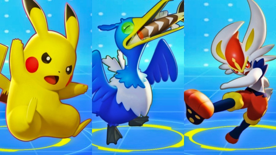 Screenshots of Pokemon Unite site