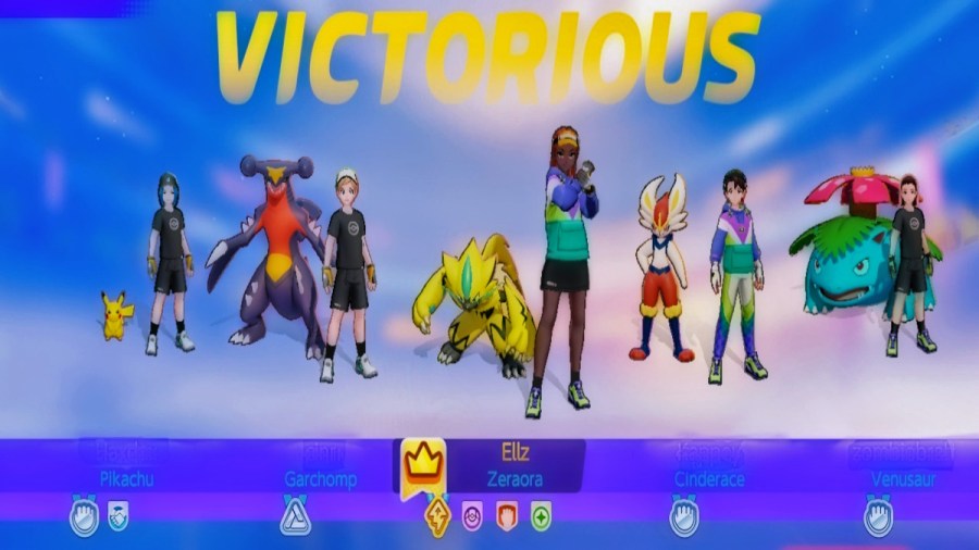 Screenshot of Pokémon Unite gameplay