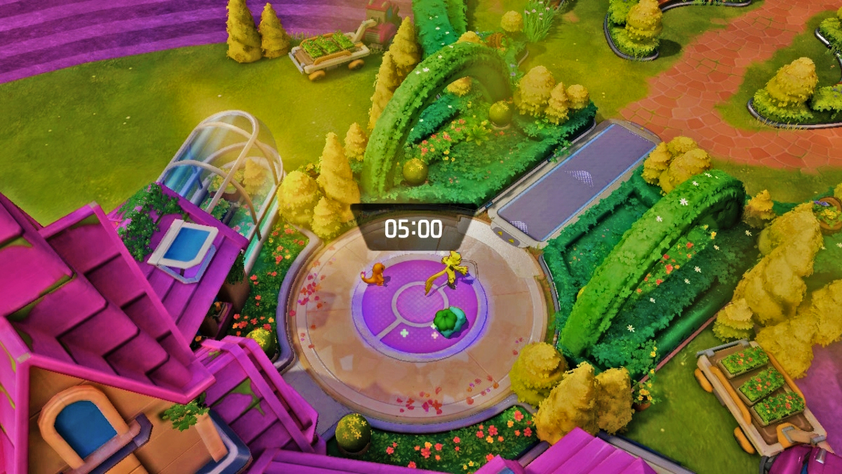 Screenshot of Pokémon Unite gameplay