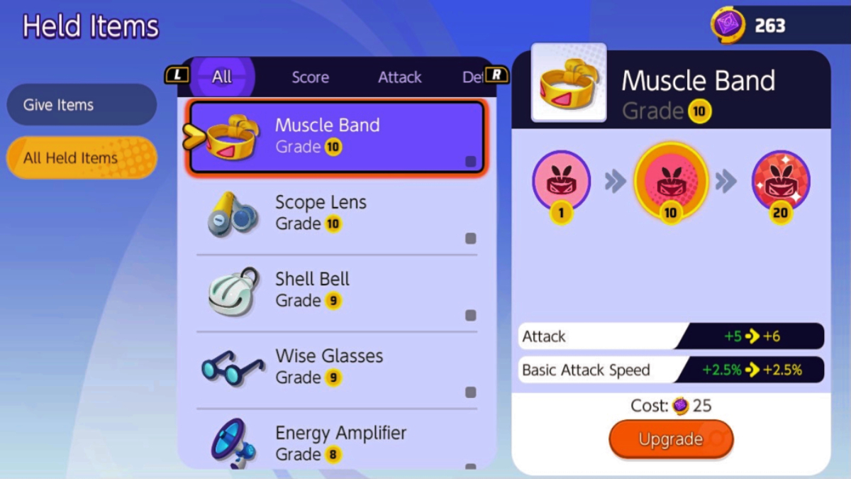 How to Upgrade all Items in Pokemon Unite? Pro Game Guides