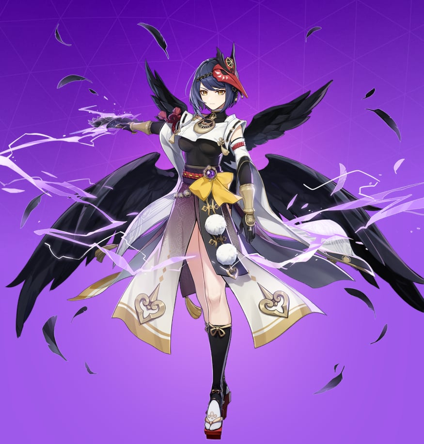 Sara official character art Genshin Impact