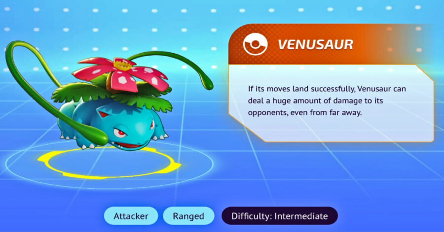 Screenshot of Pokémon Unite site