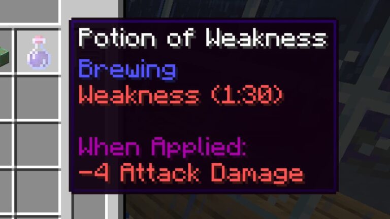weakness potion minecraft recipe