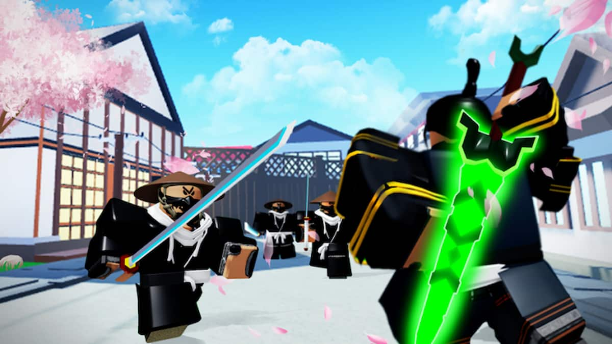 Characters battling in Roblox Ninja Blade