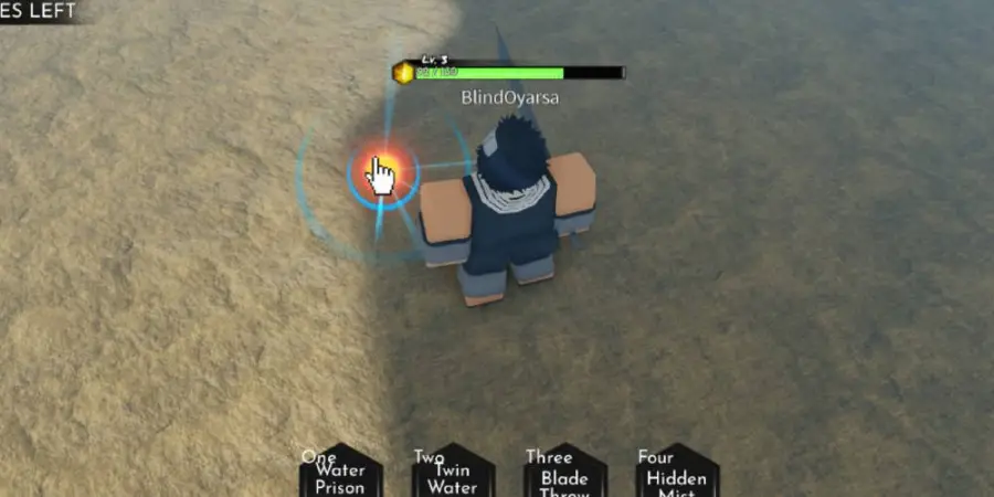 Picking up an ARtifact in Roblox Anime Warriors