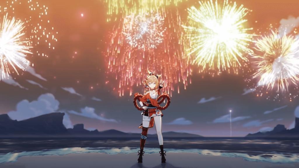 Yoimiya Fireworks Background Hd Genshin Impact Wallpapers Hd | Porn Sex ...