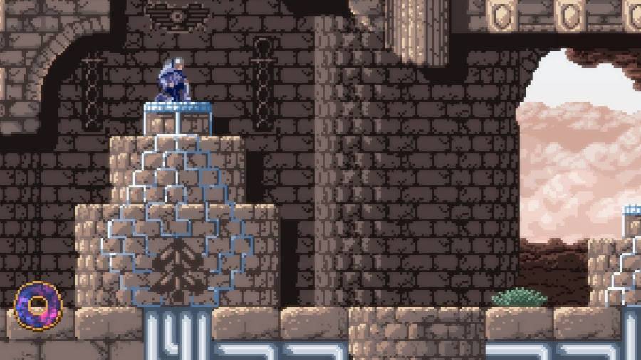 The compass in action in Axiom Verge 2