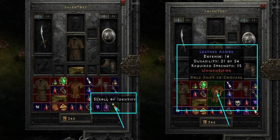 Identifying an item in Diablo 2