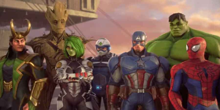 Screenshot of MARVEL Strike Force trailer