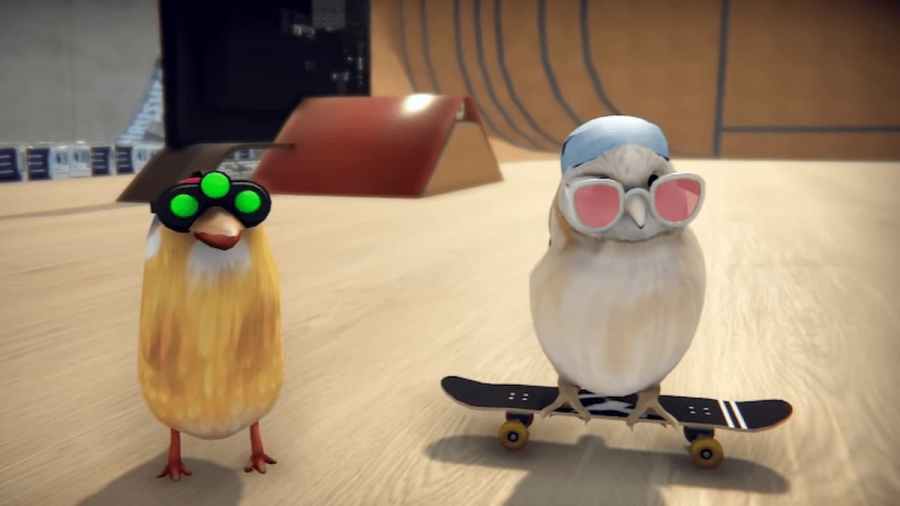 Screenshot of SkateBirds gameplay trailer