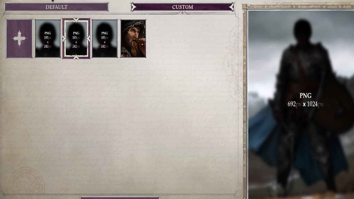 Pathfinder Customize How to get and use custom portraits in Pathfinder: Wrath of the ...