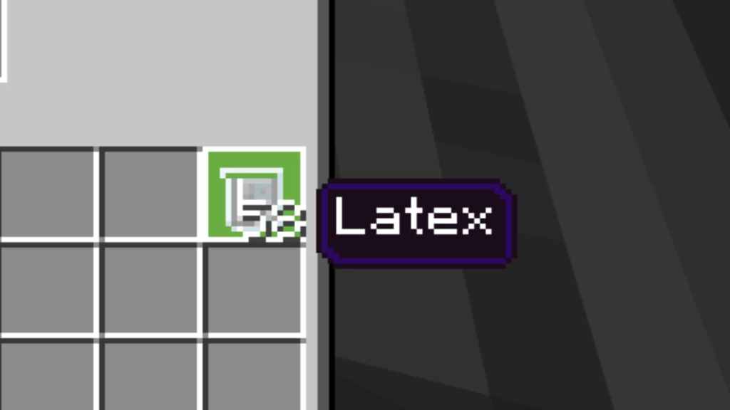 how to make latex on minecraft education edition