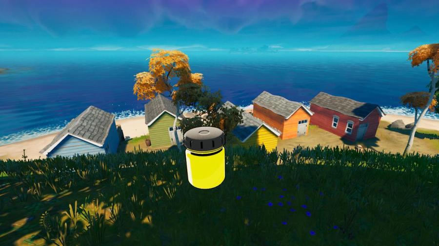 Where to Find Bottles of Banana Yellow at Rainbow Rentals in Fortnite