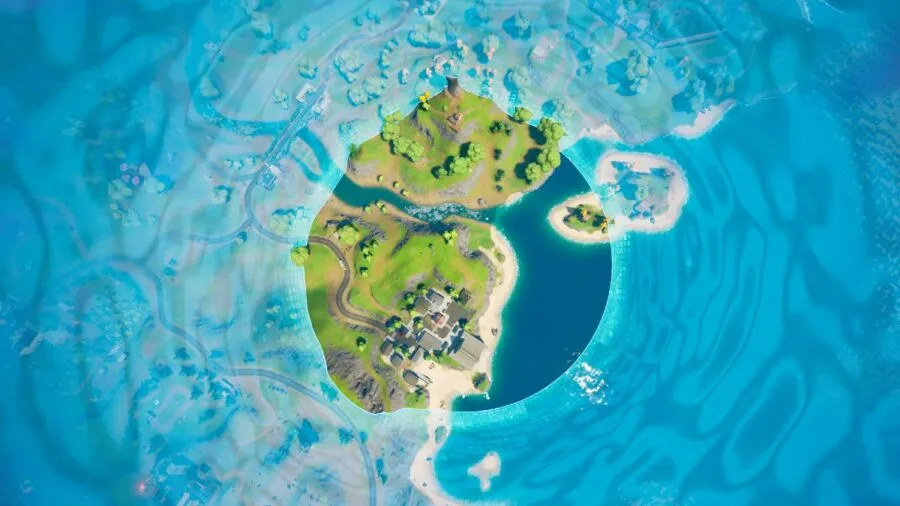 A Storm Circle closing in in Fortnite