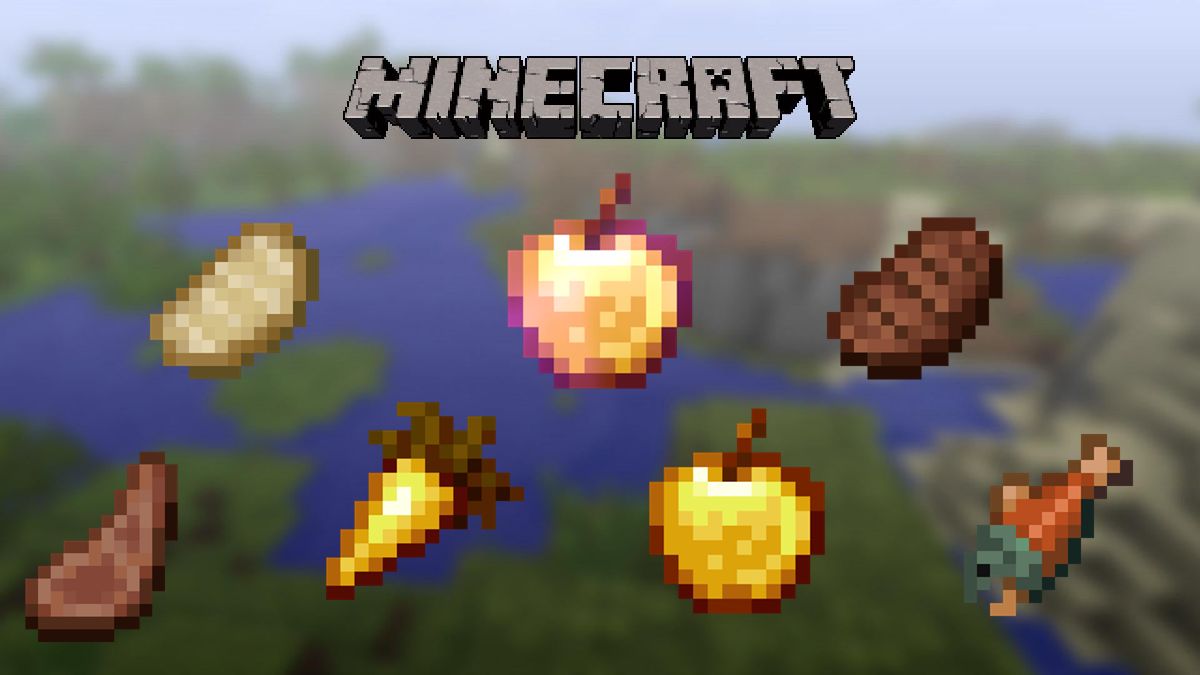 Minecraft Title with Foods