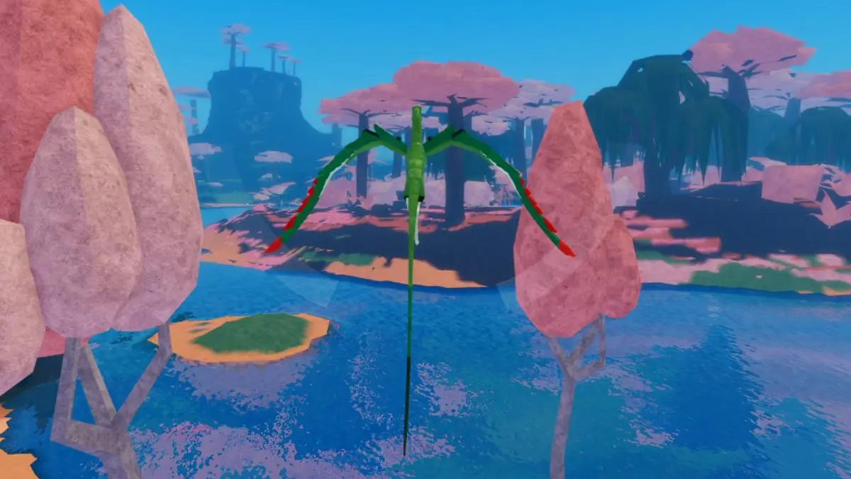 A creature flying in Roblox Creatures of Sonaria