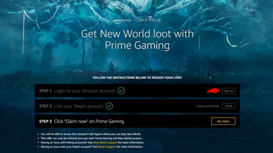 How to link your  Prime Gaming account with New World? - Pro