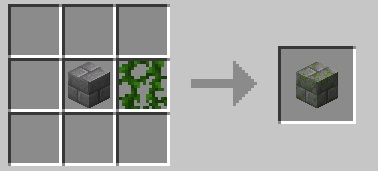 minecraft mossy stone brick recipe