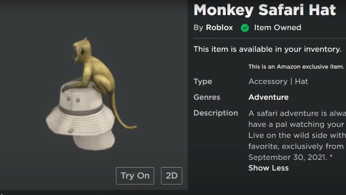 How to get the Monkey Safari Hat on Roblox PC Pro Game Guides