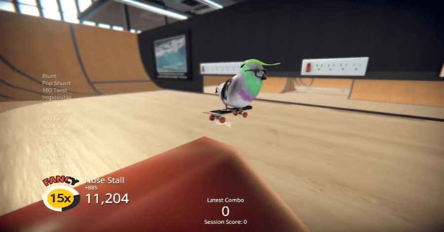 Screenshot of SkateBirds gameplay trailer