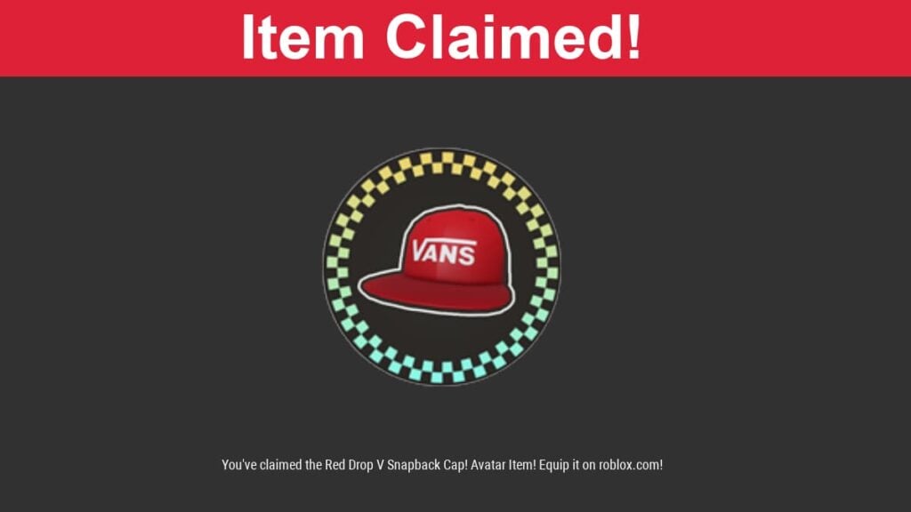 How To Get The Racing Red Drop V Snapback Cap In Roblox Vans World Pro Game Guides 