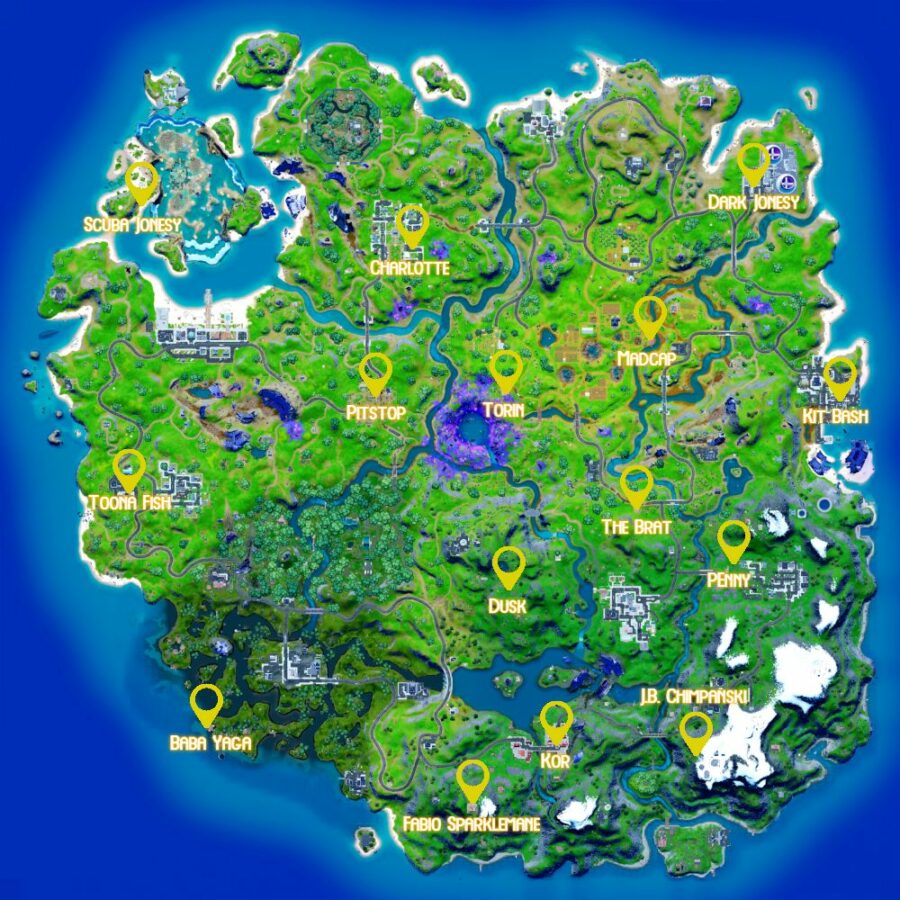 All Npc Locations For Fortnite Chapter 2 Season 8 Pro Game Guides