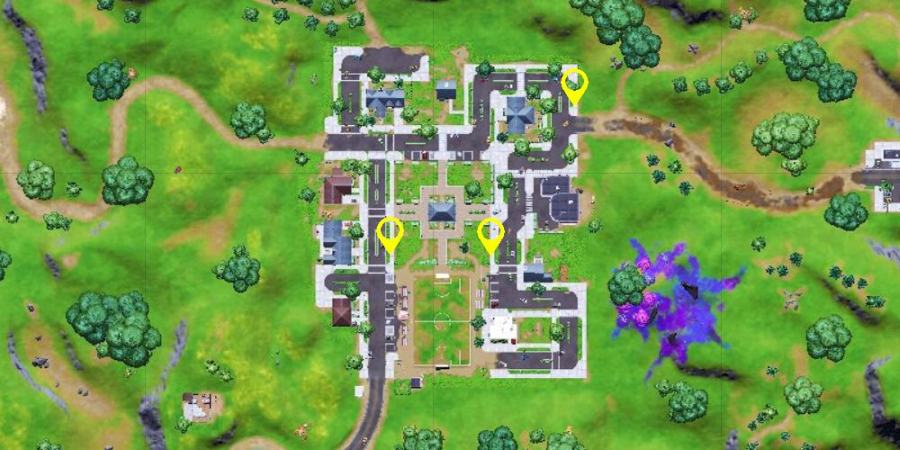 Warning sign locations in Pleasant Park c2s7w14