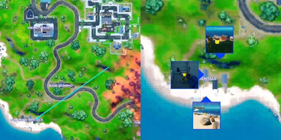 Banana Yellow ink bottle locations in Fortnite