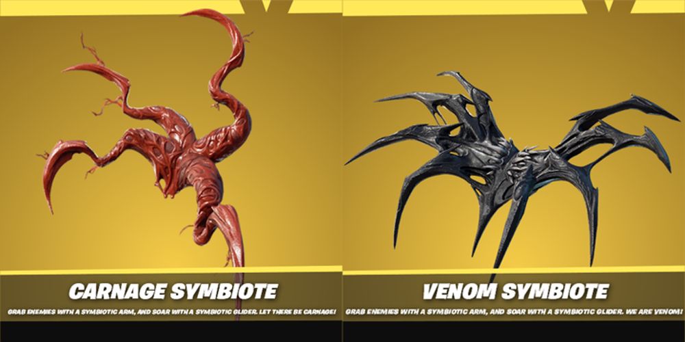 The symbiotes in Fortnite