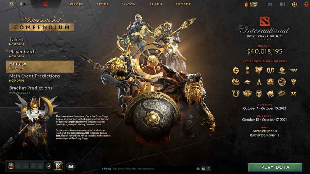 Dota 2 The International Compendium Fantasy Guide 2021 Pro Game Guides