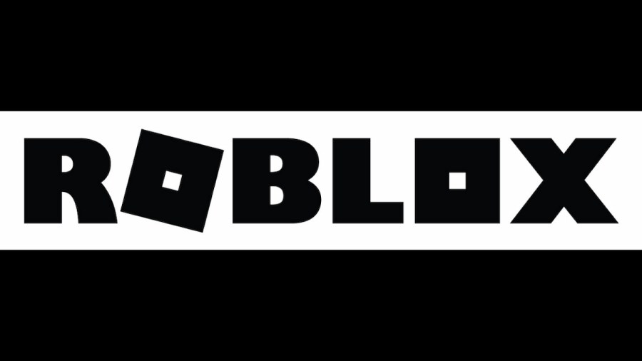 Roblox logo in black and white