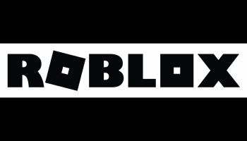 Roblox logo in black and white
