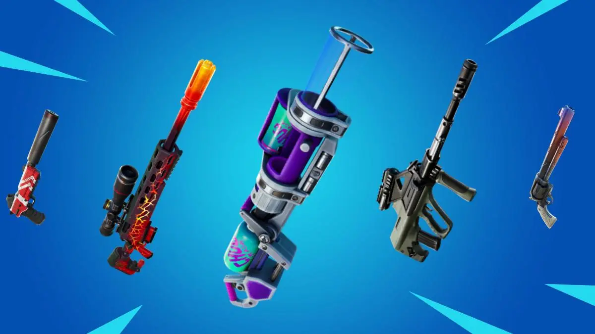 All the exotic weapons in Fortnite Chapter 2 SEason 8