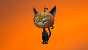 Roblox Pumpkin Black Cat Shoulder Pal Item