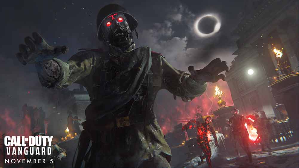 Zombie reaching toward you to attack in Call of Duty Vanguard Zombies