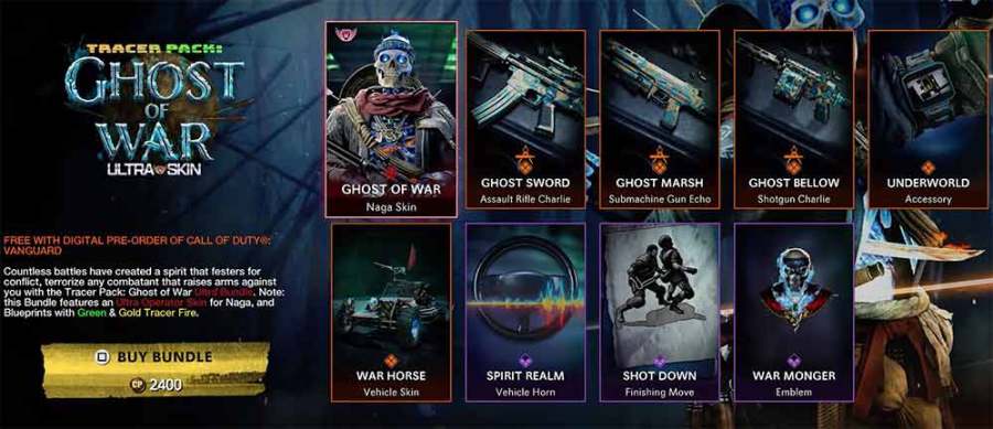 ghost of war ultra skin bundle