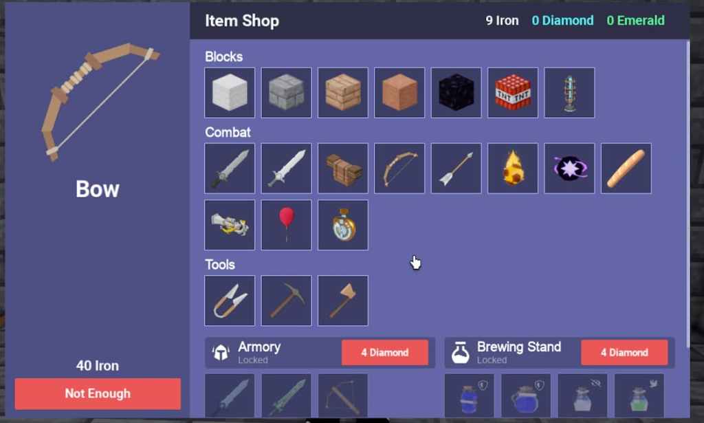 Buying everything in the roblox bedwars item shop #fyp #foryoupage #ro