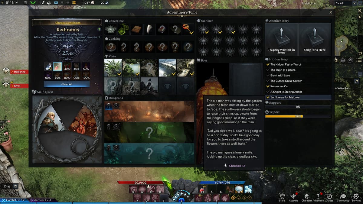 Where to find Sunflowers for My Love in Lost Ark Hidden Story Pro