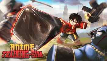 Anime character punching in Roblox Anime Training Simulator