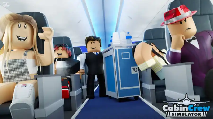 Cabin Crew Simulator people in a plane