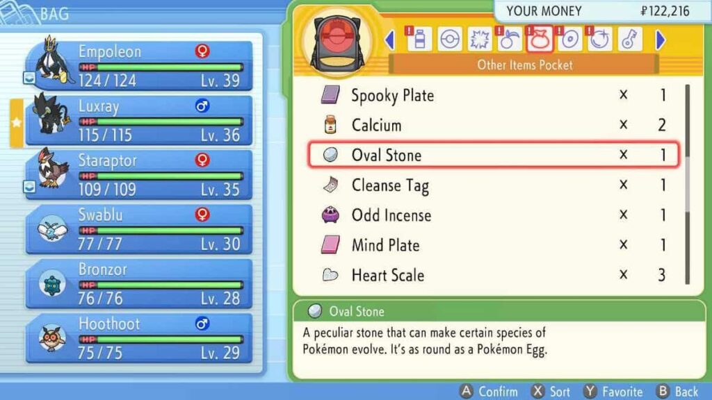 Where to find an Oval Stone in Pokémon Brilliant Diamond and Shining