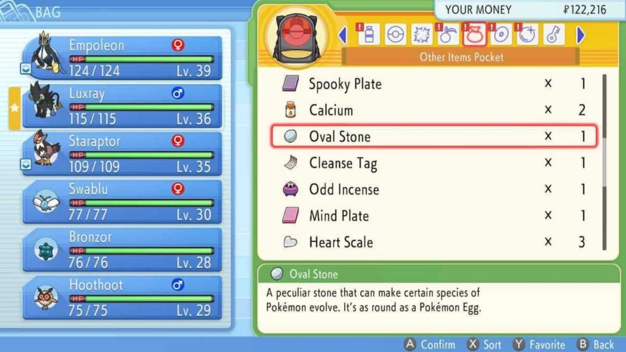 Where to find an Oval Stone in Pokémon Brilliant Diamond and Shining