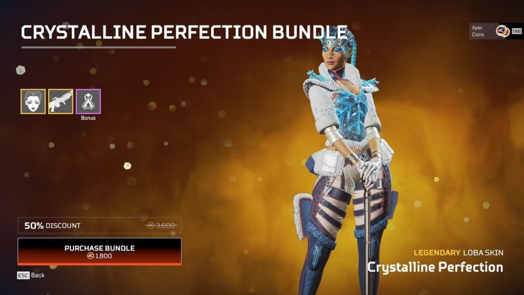 All Legend skins and bundle deals in the 2021 Holoday Sale for Apex