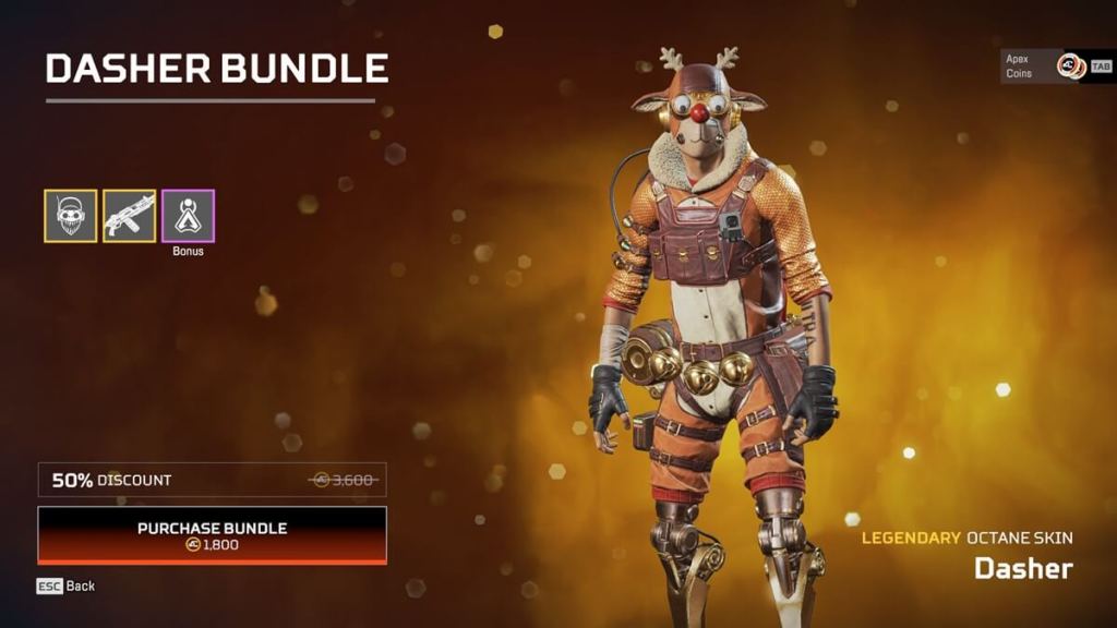 All Legend skins and bundle deals in the 2021 Holoday Sale for Apex