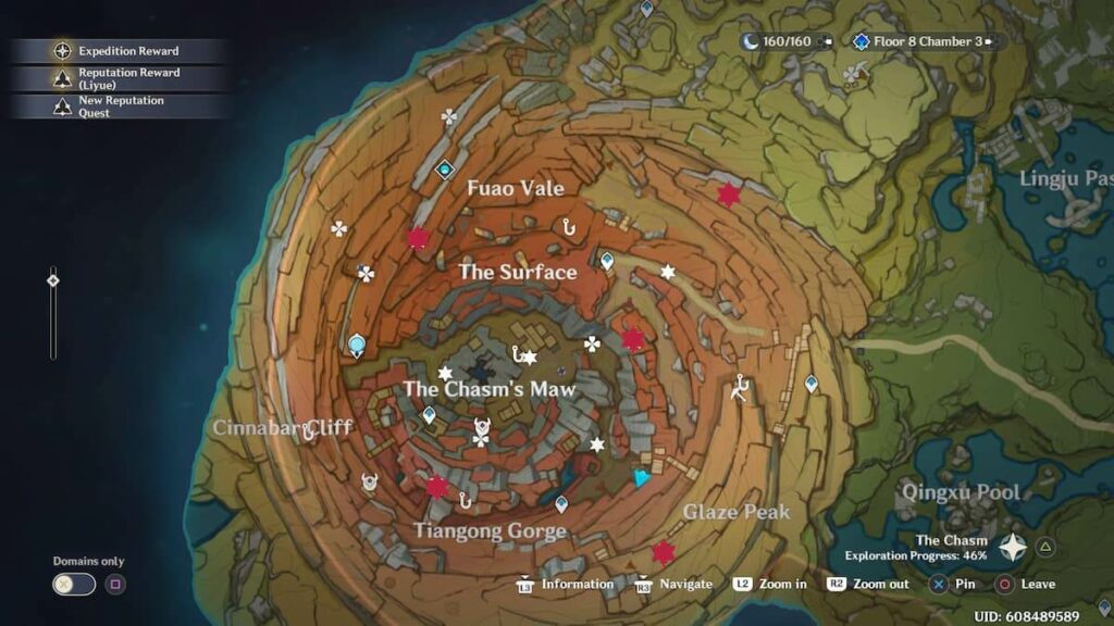 All The Chasm time trial challenge locations.