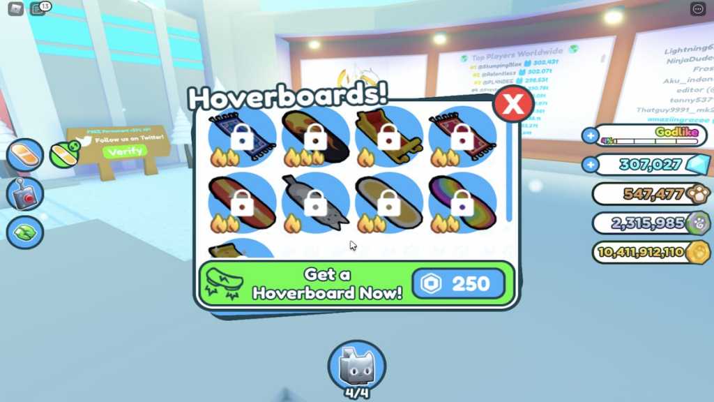 HOW TO GET RAINBOW HOVERBOARD IN PET SIMULATOR X 