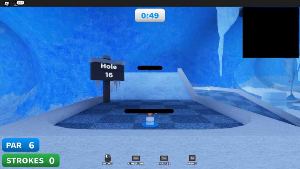 Roblox Super Golf Mineshaft - Hole in One for holes 1, 2, 3, 4, 5